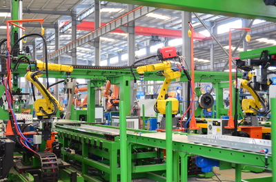 建筑铝模板焊接机器人生产线- 建筑机械- 焊研科技